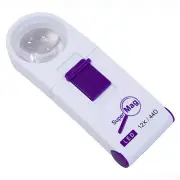 SuperMag 12X LED Lighted Pocket Magnifier - 1.4 Inch Lens Hand Held Illuminated