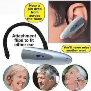 Loud Clear Compact Personal Sound Amplification TV Hearing Aid Amp Amplifier