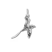 Sterling Silver Flying Bird Pendant