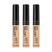 3 x Rimmel London Lasting Matte Concealer 7mL - 010 Fair Ivory