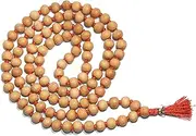[IndianStore4All] 8MM TULSI HOLY Basil Prayer Beads JAPA MALA Necklace Hand Knotted. Karma 108+1=109 Beads. Blessed & Energized Hindu Tibetan Buddhist SUBHA Rosary RED TESSEL