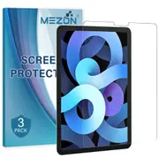 [3 Pack] Apple iPad Air 10.9" 2022 Ultra Clear Film Screen Protector by MEZON – Case and Pencil Friendly (iPad Air 10.9", Clear)