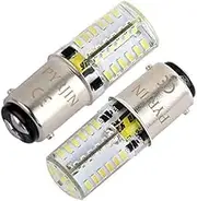 Ba15d 12V 1142 Led Light Bulbs, PYJR Two Contact Base Bayonet, 5W Equivalent To 35W, Made of silicone, quite robust and waterproof, Cool White 6000K, For Rv, Boat, Caravan, Sewing Machine.(Pack Of 2)