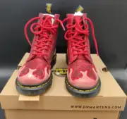 24034689 Dr. Martens 1460 pascal Flame Boots 5 Pink+Red+Red Sparkle Pink Red