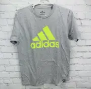 Adidas Men's Big Lime Green Logo Graphic The Go To Tee Shirt Sleeve Shirt Size L