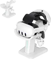 LYL Generic Display Stand Compatible for Meta Quest 3 Headset Controllers Desk Stand Organizer,Charging Dock Station Holder Base for Quest 3 Headset VR Accessories