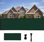 6'x50' FT Balcony Privacy Screen Fence Cover,Heavy Duty Windscreen Fencing Shade Cover Included 65PCS Cable Zip Ties Privacy Screen for Outdoor,Garden,Yard,Pool Patio,Deck,Backyard Porch (Dark Green)