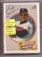 1990 Upper Deck "Heroes of Baseball" Reggie Jackson 10 Card Set includes header