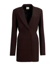 Single-breasted blazer US6 dark brown