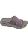 Skechers GOwalk Flex Arch Fit Vegan Washable Slide Sandals Sweet Gray