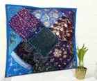 Sofa Cushion pillow cover throw Ethnic heavy patchwork sari bead 24" Living Room