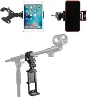 Mr.Power Muti Functions Microphone Mic Stand Mount Phone Holder Clip for Tablet PC Compatible with Ipad, Compatible with iPhone, Compatible with Samsung Smart Phones (Tablet Holder)