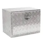 24"X17"X18" Aluminum Truck Bed Underbody Toolbox Trailer Pickup Tool Box Silver