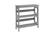 Maestro Furniture Elka 3-Tier Wooden Low Display Shelf Unit Bookcase Grey