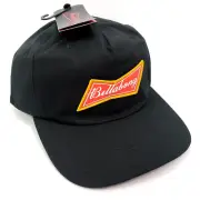 Billabong x Budweiser Beer Bow Mens One Size Black Adjustable Snapback Cap Hat