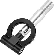 X AUTOHAUX Tow Hook/Car Front Bumper Towing Hook/Durable Metal Rotary Tow Hook Ring for Mitsubishi Lancer Evolution Evo x 10 23.5cm 1pcs Black