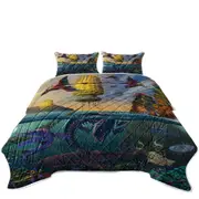 Cool Fantasy Art Frightening Ocean Creatures Coverlet
