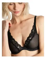 [Passionata] Brooklyn Wired Padded Plunge T-Shirt Bra in Black