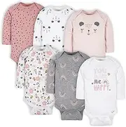 Gerber Baby Girls' 6-Pack Long-Sleeve Onesies Bodysuit