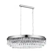 Valparaiso 10 Light Pendant Chrome & Crystal - 39494