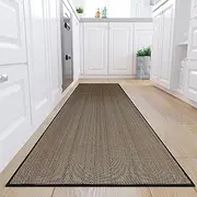 [KIMODE] Washable Kitchen Runner Rug Non Slip,Long Kitchen Mats for Floor 30"x70",Farmhouse Black Kitchen Rugs for Hallways, Absorbent Carpet for Front of Sink Entryway Laundry Room Home