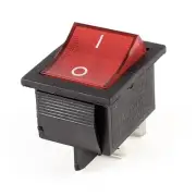 AC250V/15A AC125V/20A 4 Terminals DPST On/Off Rocker Switch Red