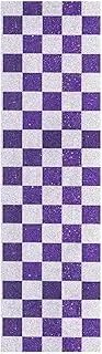 Amooorous Fake Glitter Checkerboard Squares White Purple Decorative Skateboards Grip Tape Grippy pro Scooter Grip Tape Tear-Proof Cruiser Grip Tape 33×9 Inch