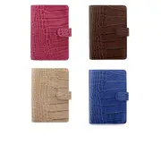 Filofax Classic Personal Croc-Pattern Organiser - Chestnut