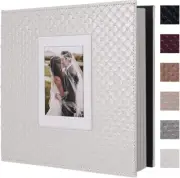 60 Pages DIY Scrap Book Photo Album 4X6 5X7 8X10 Pictures PU Leather Cover Weddi
