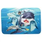 Aquarium Selfie Non Slip Memory Foam Comfort Bath Mat 24" x 16"