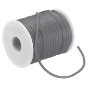 27 Yards 3mm PVC Hollow Pipe Rubber Cord 1.5mm ID with Plastic Spool, Gray