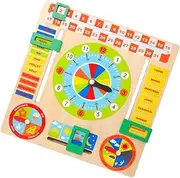 NAMOARLY Multi Functional Calendar Board for Educational and Numbers Cognition Puzzle Safe and Material Develop Creativity and Memory for Early Learning