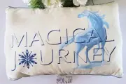 Disney Frozen 2 Magical Journey Silver Sequins Super Soft Throw Pillow 24x16 in