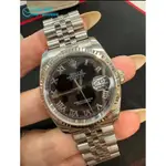 勞力士 116234 ROLEX DATEJUST 36MM 羅馬字 黑色面盤 五銖鍊