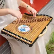 Portable Mini Guzheng 21 Strings Beginner Guqin Finger Pick Zither Professional