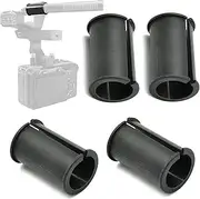 Paifeancodill Microphone Shock Mount Rubber Sleeve, 4 Pcs Bottom Rod Sleeve Holder, Microphone Sleeve Washer Replacement Microphone Stand Rubber Gasket Spacer Tube Washer for Recording Studio, KTV