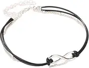 [Generic] Boho Layered Anklet Infinity Knot Charm Pendant Foot Chain Boho Beach Foot Jewelry for Women