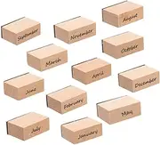 SHOWERORO 1 Set Monthly Wood Seal DIY Stamp Kit for Scrapbooking Card Making Crafting for More Design for Custom Diary Notes