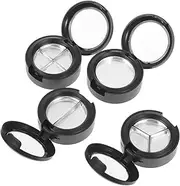 4pcs Eye Shadow Box Blush Empty Eyeshadow Makeup Travel Containers Makeup Lipstick Clear Blush Makeup Tray Makeup Eyeshadow Make up Pallets Makeup Case Black Plastic