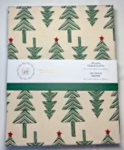 RACHEL ASHWELL THE FARMHOUSE TABLECLOTH CREAM GREEN RED TREES 60 X 84 NIP
