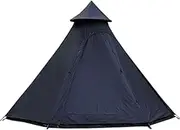Tents for Camping 4 Person, Waterproof Pyramid Teepee Tent Adult Tent Waterproof Double Layers Indian Tent Yurt Tent Tower Post Bell Tent for Outdoor Family Trip Hello Interesting