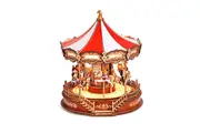Robotime 3D Puzzle Classic Carousel Music Box With Led Lights Model Kits For Adults To Build Gear Building Construction Craft Amc01 Puzzles