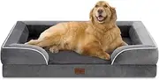 Comfort Expression XL Dog Beds for Extra Large Dogs, Bed, Bed Washable, Jumbo with Removable Cover and Zipper, Cover, Dark Grey, XLarge-42''x30''