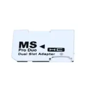 Dual Slot Micro For SD SDHC TF to Memory Stick MS Card Pro Duo Reader Adapt AU