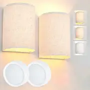 2Pcs Wall Sconce Battery Operated Wall Light Fixure Dimmable Wall Sconces Set