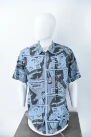 NWT SUPREME x THRASHER BOYFRIEND Dusty Blue S/S Button Down Shirt Mens XL