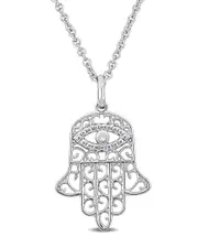 Italian Silver Hamsa Pendant