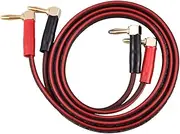 Right Angle Banana Plugs Line Wire, Right Angle Banana Plug Jumper Cable, Copper Speaker Wire for Sound and Speaker (1M)
