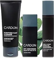 Mens Skincare Set Includes Oil-Free Facial Moisturiser with SPF 30, Night Face Lotion, and Gentle Face Wash Korean Skincare Made with Vitamin E from Cactus for Sensitive Skin and Oily Skin