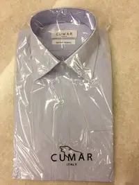 在飛比找Yahoo!奇摩拍賣優惠-CUMAR義大利 男士西裝素面條紋正式長袖襯衫 尺寸37 全
